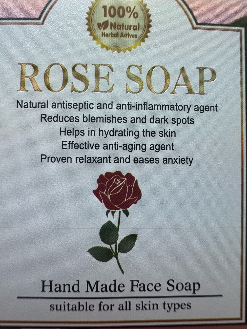 Simply Bella Handmade Rose Face Soap Cleanser Bar 100g NIB - Picture 5 of 6
